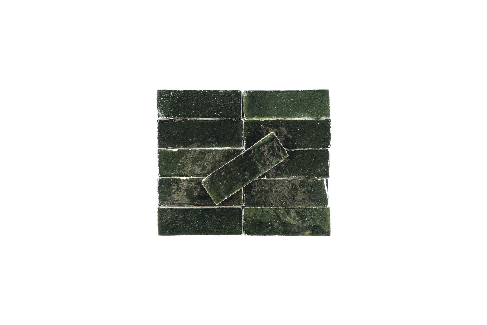 Forest Zellige Ceramic 2x5.5 Wall Tile