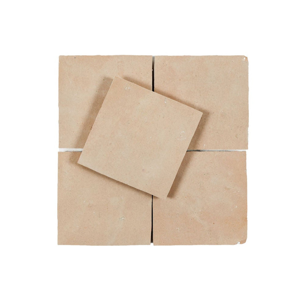 Mocha Zellige Ceramic 4x4 Square Wall Tile