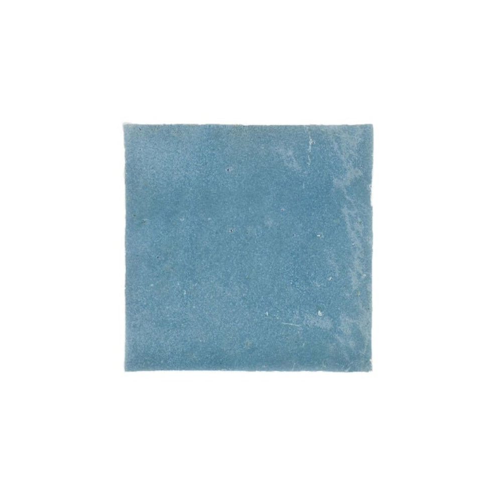 Aqua Zellige Ceramic 4x4 Square Wall Tile