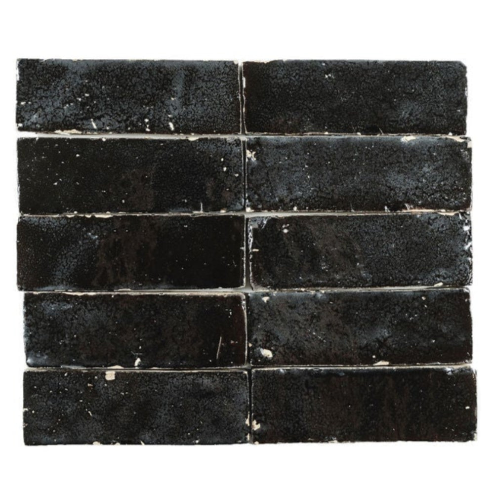 Charcoal Zellige Ceramic 2x5.5 Wall Tile