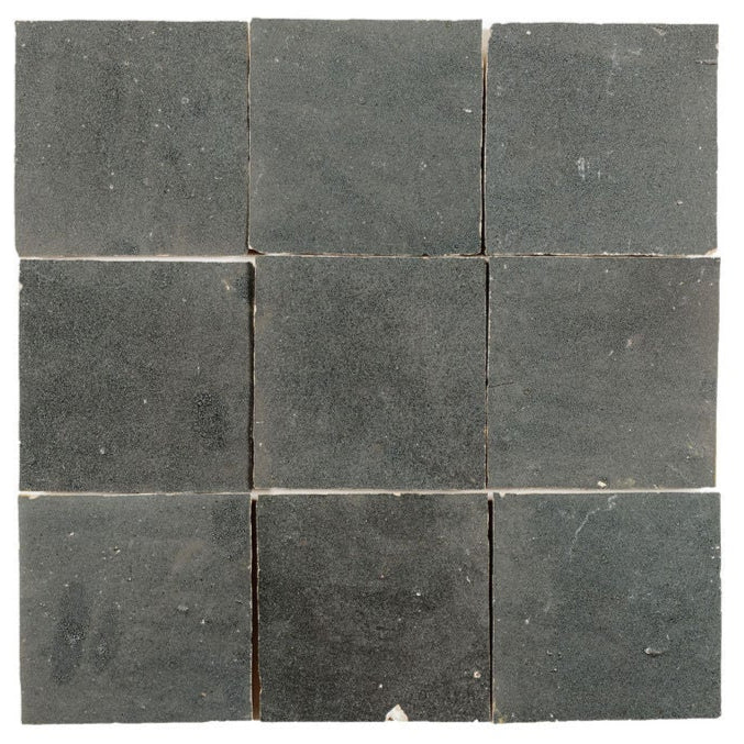 Smoke Zellige Ceramic 4x4 Square Wall Tile