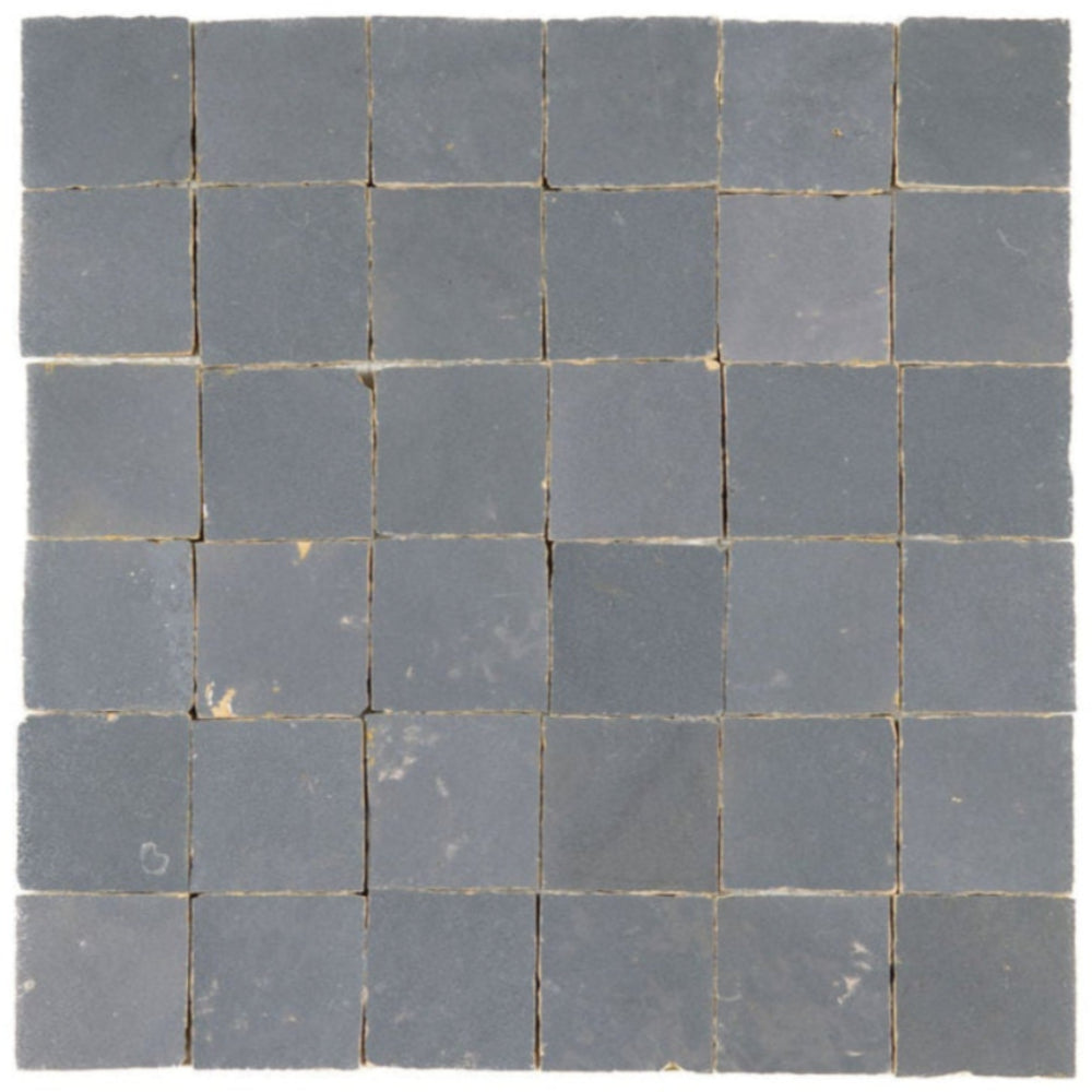 Grey Zellige Ceramic 2x2 Square Wall Mosaic Tile