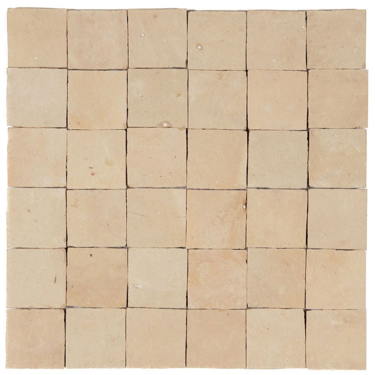 Mocha Zellige Ceramic 2x2 Square Wall Mosaic Tile