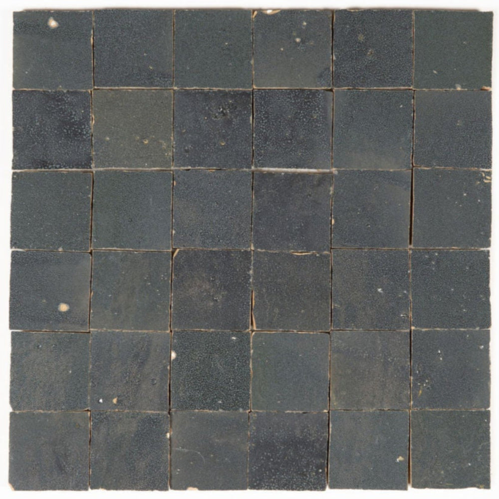 Smoke Zellige Ceramic 2x2 Square Wall Mosaic Tile