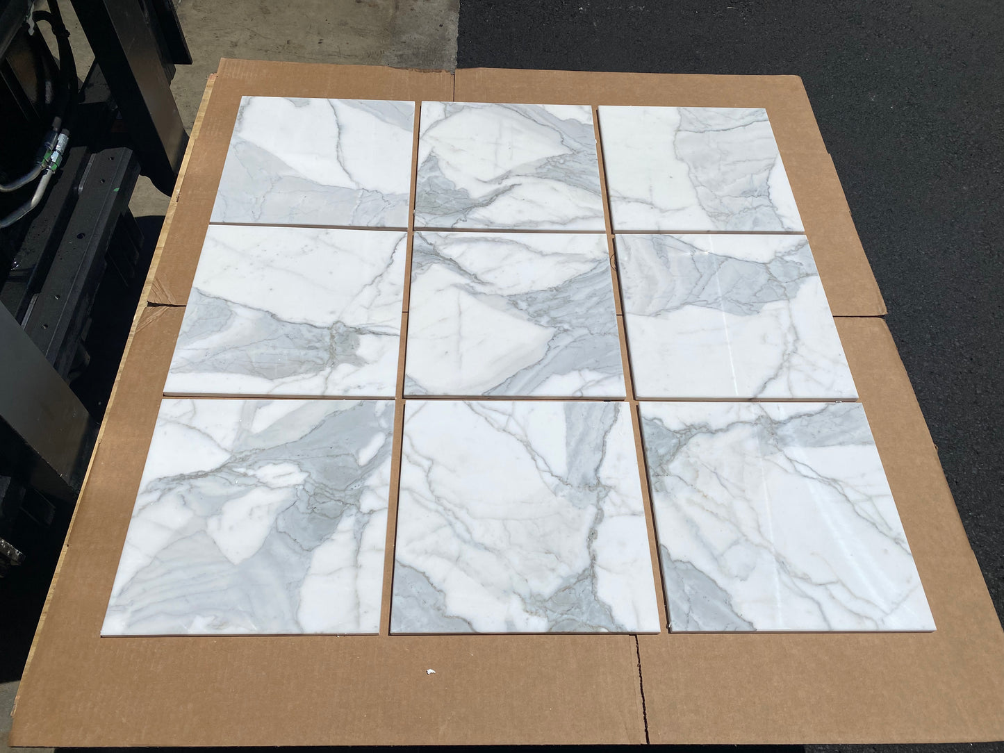 Statuario White (Lot #096) 12" x 12" Floor Tile Polished - 598 SF