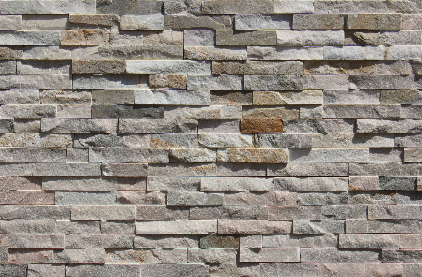 Gold Quartz Quartzite Split Face 6" x 24" Random Ledger