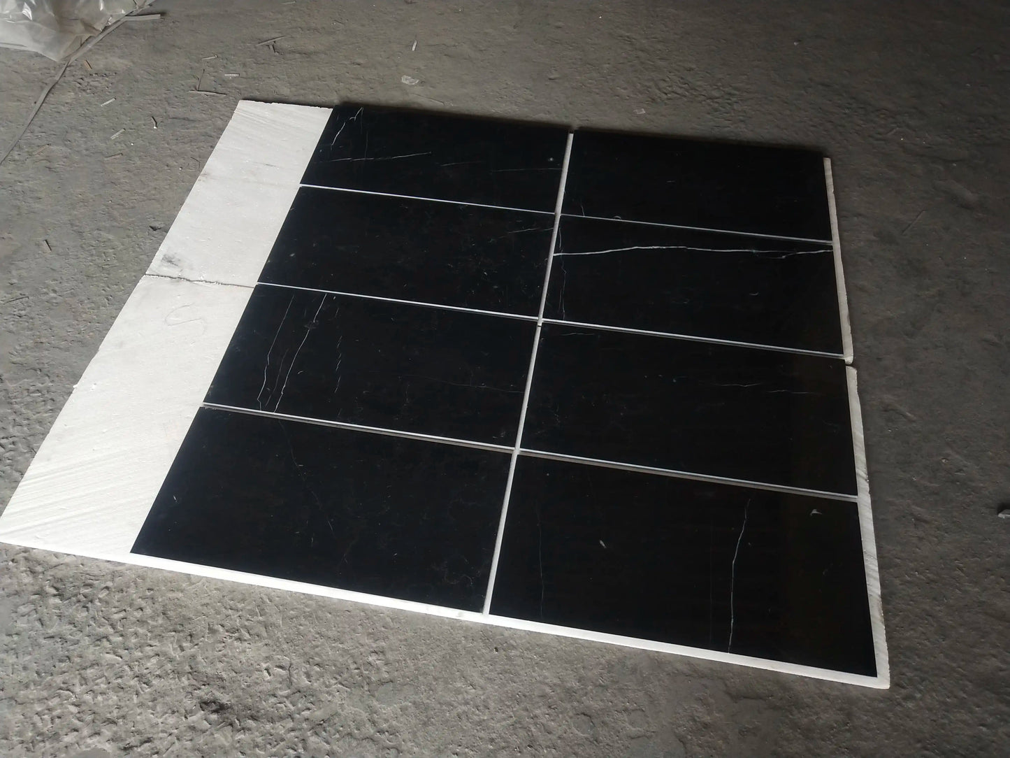 Nero Marquina Polished Wall and Floor Tile 12x24"