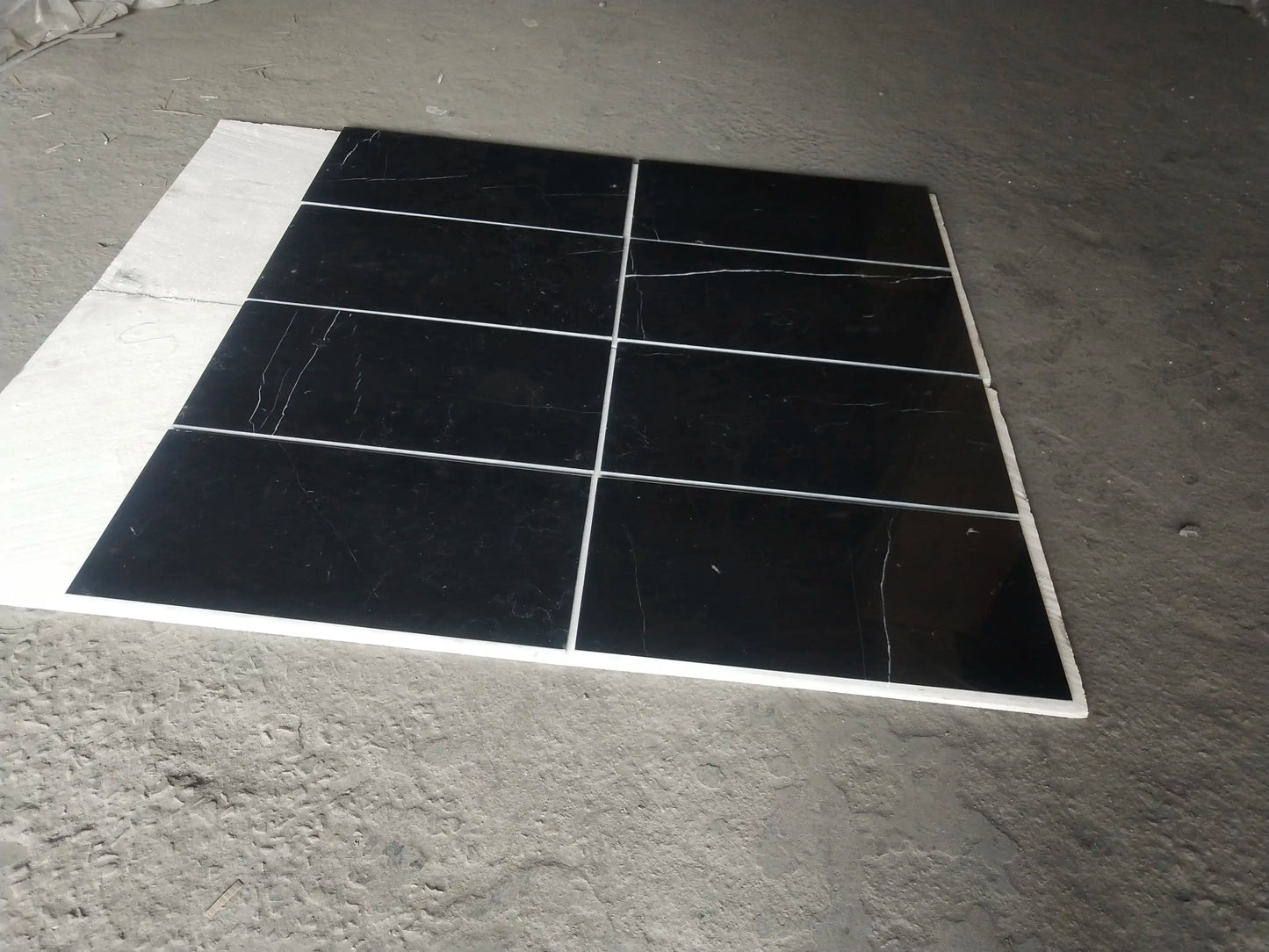 Nero Marquina Polished Wall and Floor Tile 12x24"