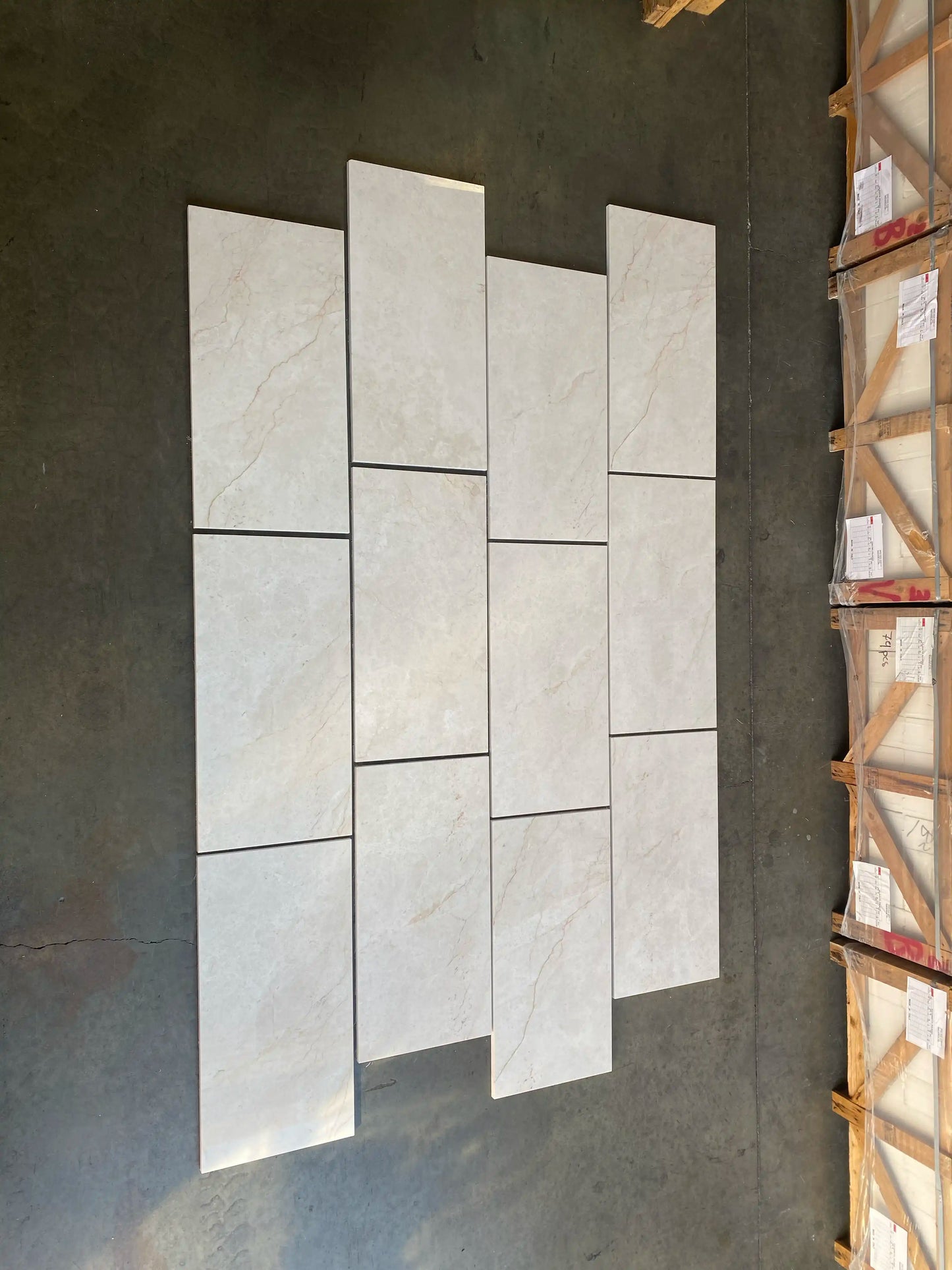 Noble White Cream Wall and Floor Tile 18×36"