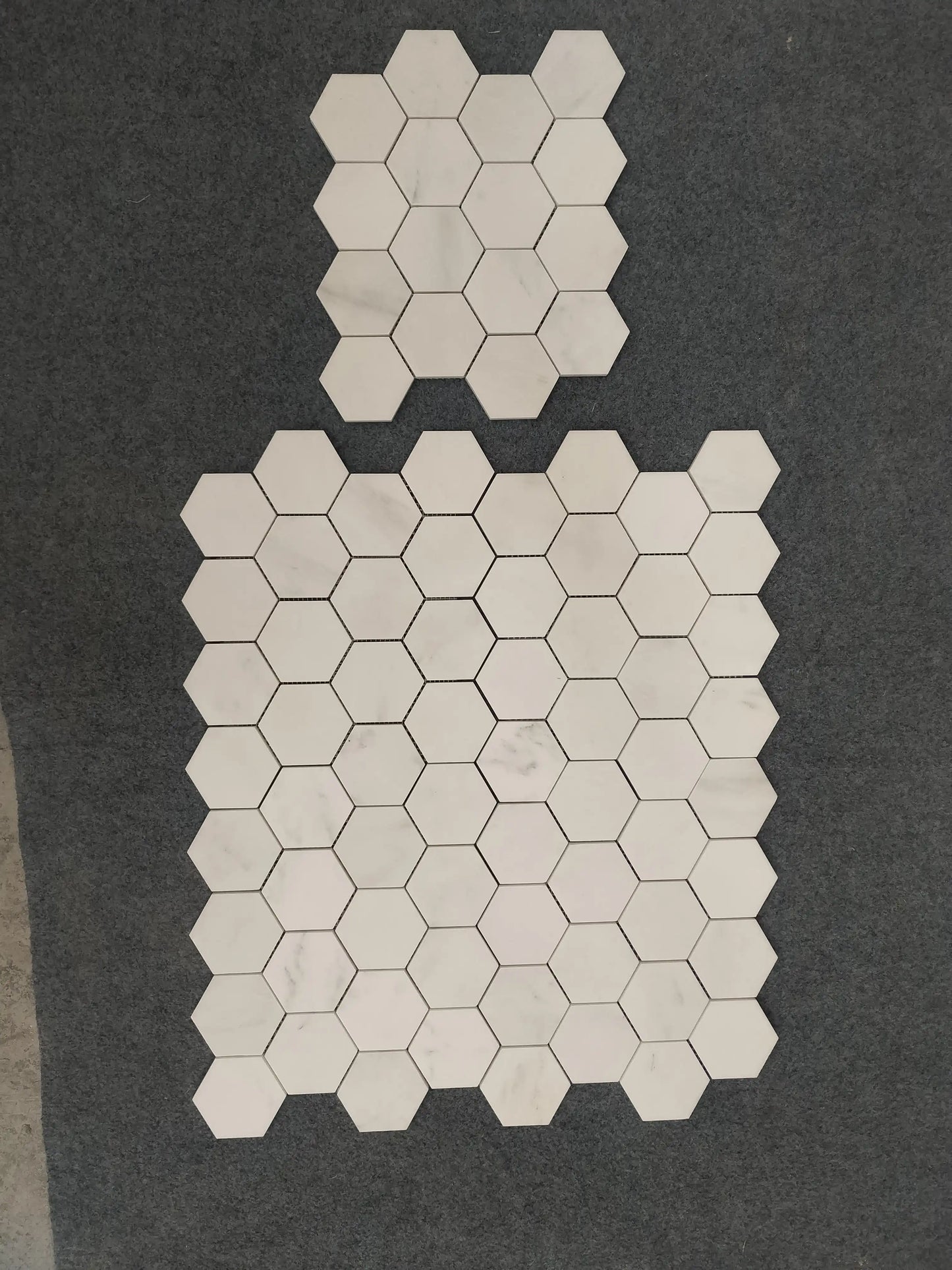 Azulejo de mosaico hexagonal blanco oriental de 7,6 x 7,6 cm