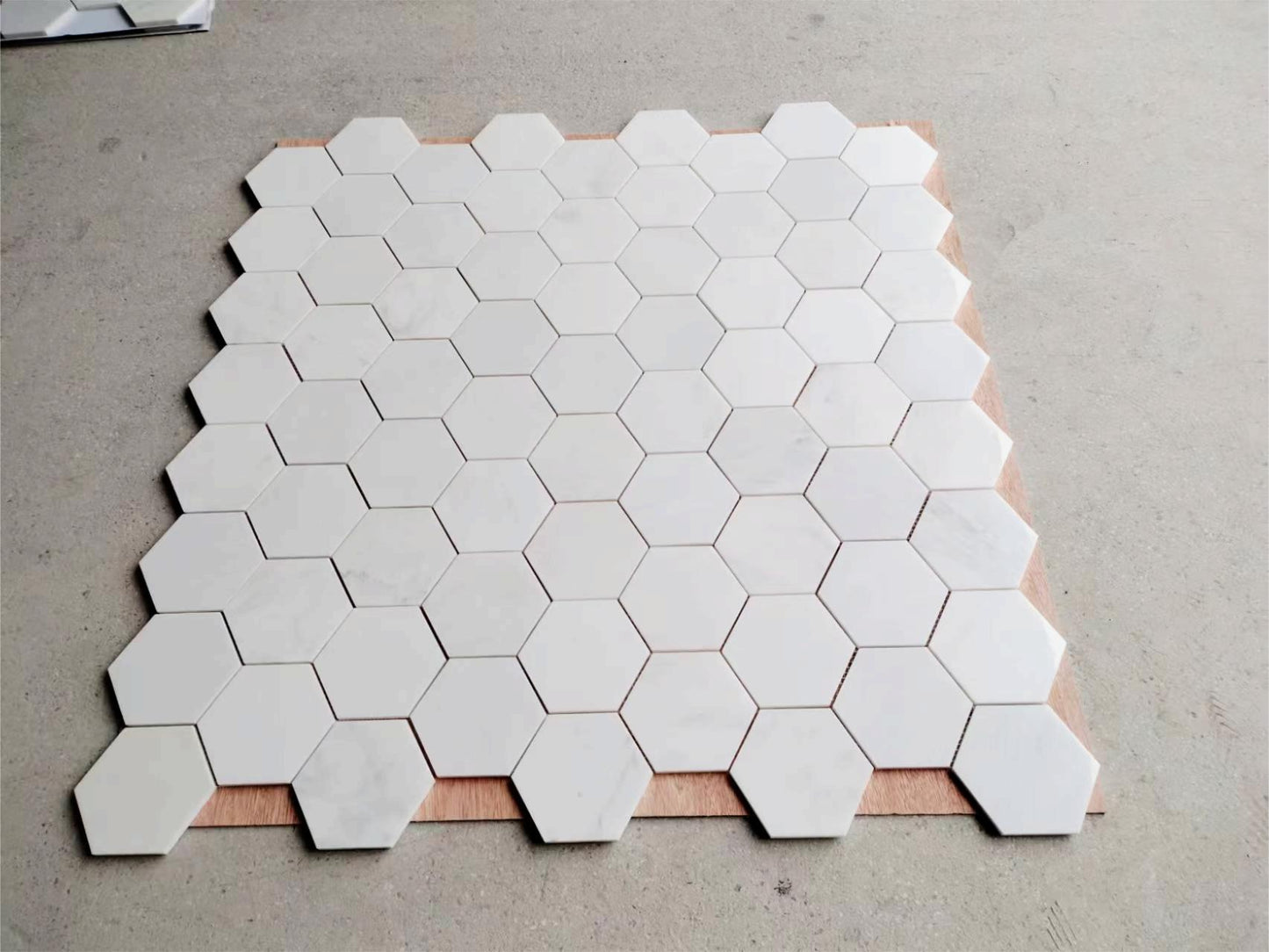 Oriental White Hexagon Mosaic Tile 5x5"