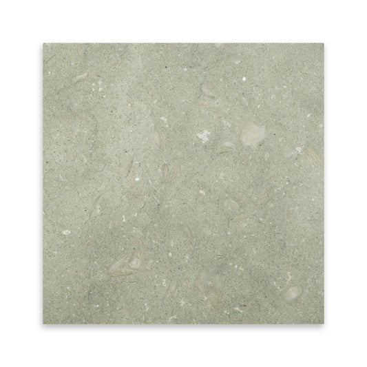 Seagrass Limestone Tile Honed 18" x 18" 1/2" Tile (Micro-beveled)