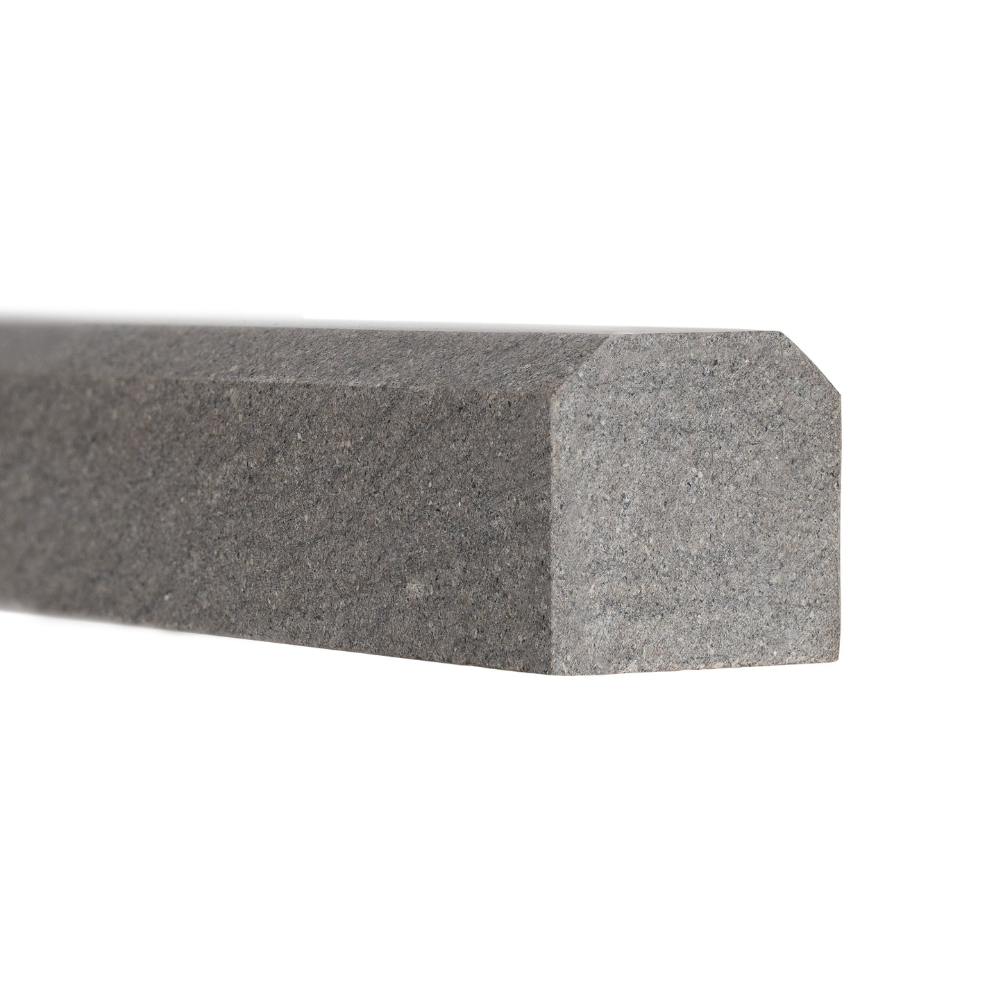 Moldura de piedra caliza gris topo pulida, cuadrada de 3/4" x 12"