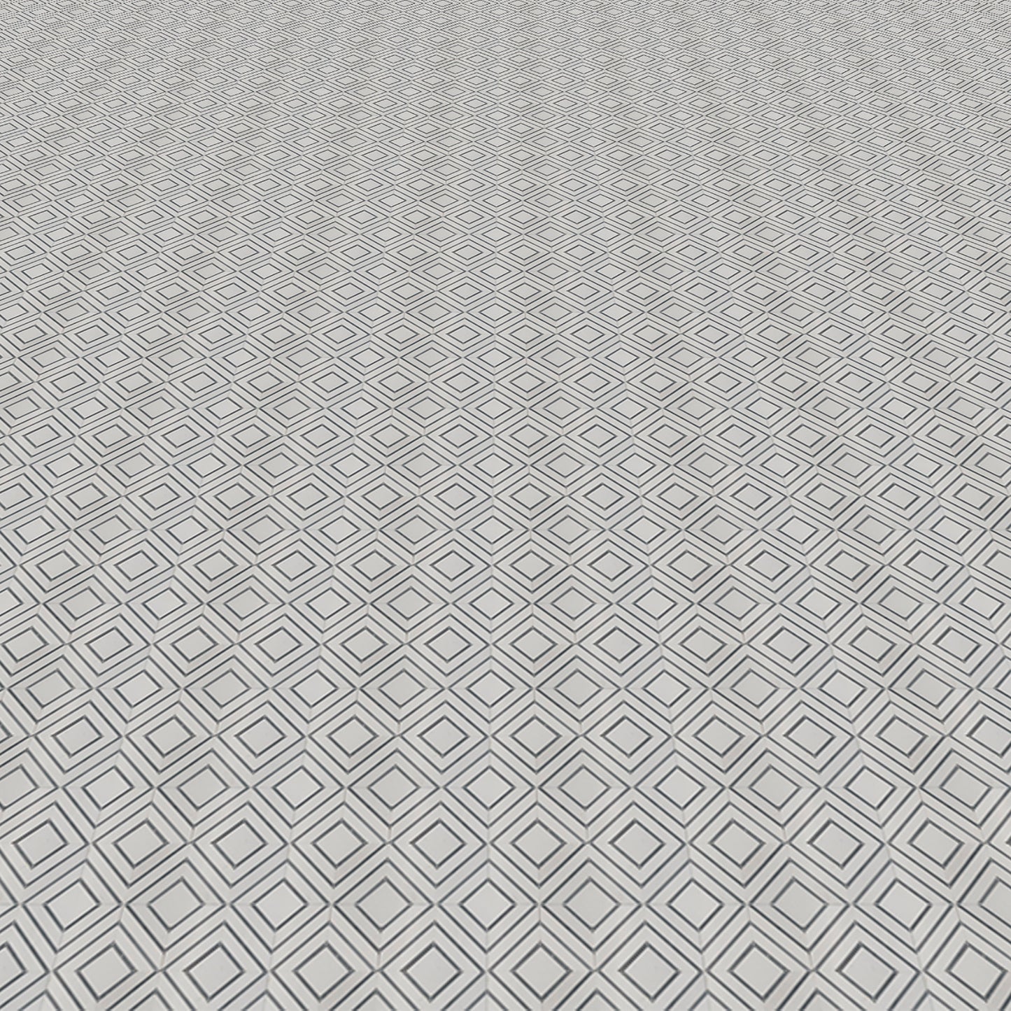 Thassos & Blue City Blocks Marble Polished 12" x 17" 3/8" Waterjet Mosaic