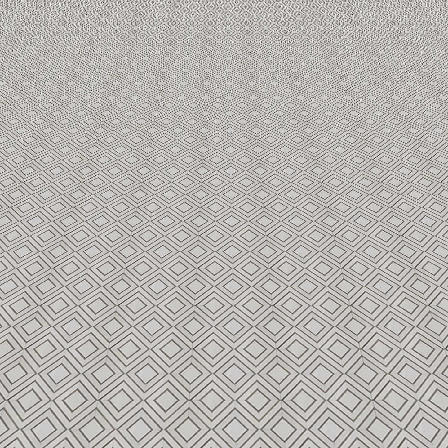 Mosaico de mármol pulido con chorro de agua de 3/8" (bloques de ciudad de Thassos y Grey) de 12" x 17"