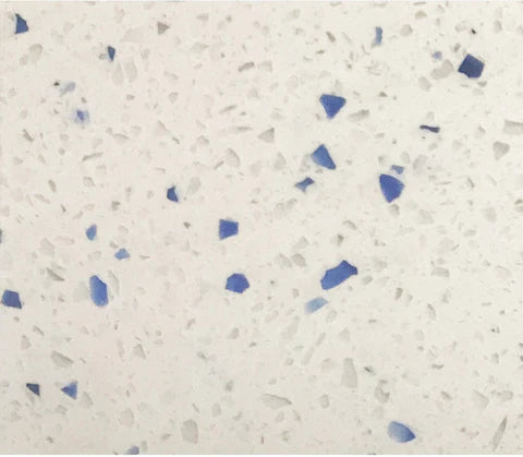 Terrazzo Blue Terrazzo Tile Polished 24" x 24" 5/8" Tile