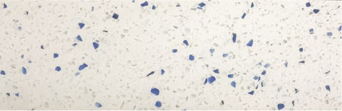 Terrazzo Blue Terrazzo Tile Polished 4" x 12" 3/8" Tile