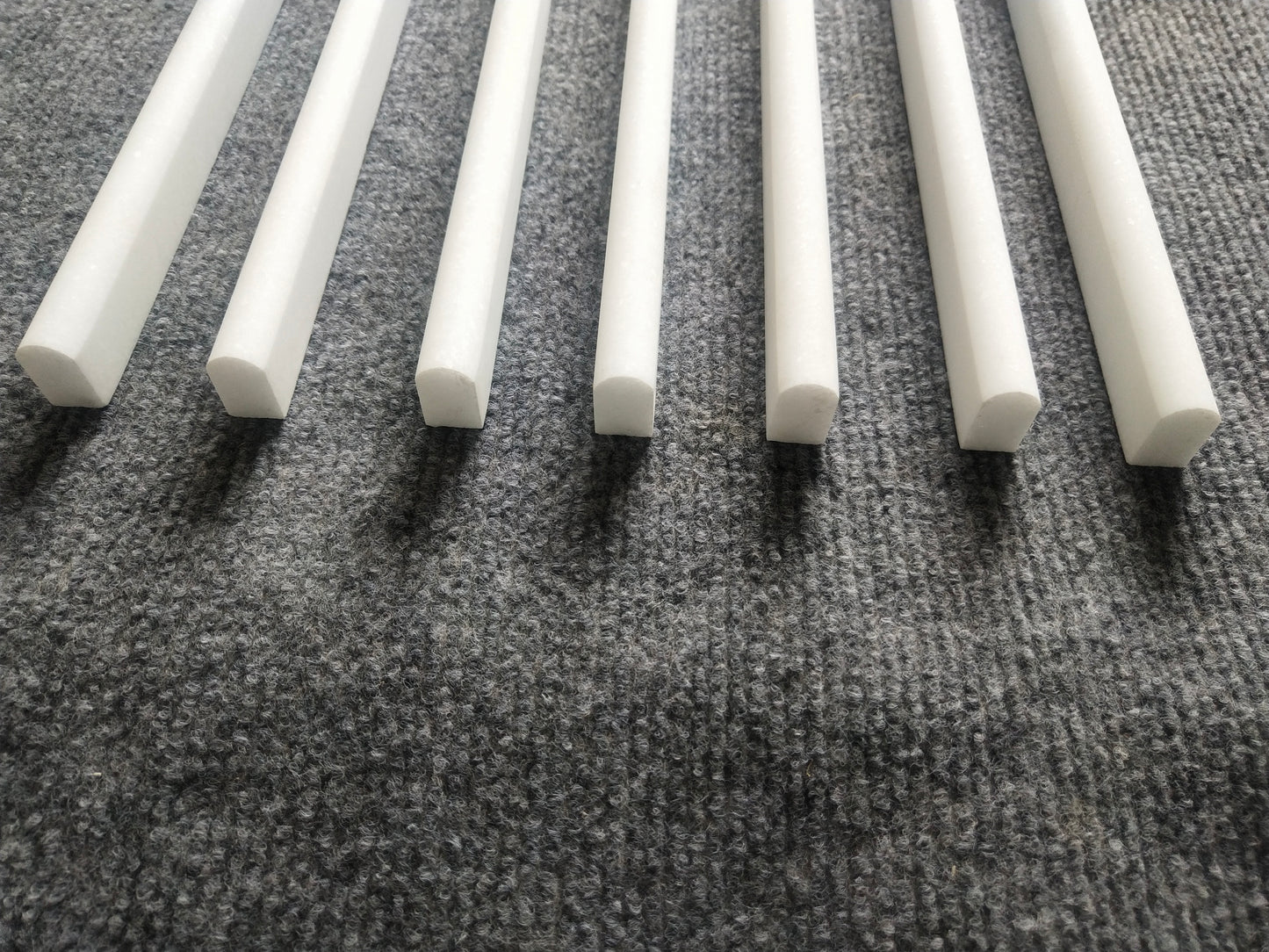 Thassos White Pencil Liner Trim Tile 1/2"x12"