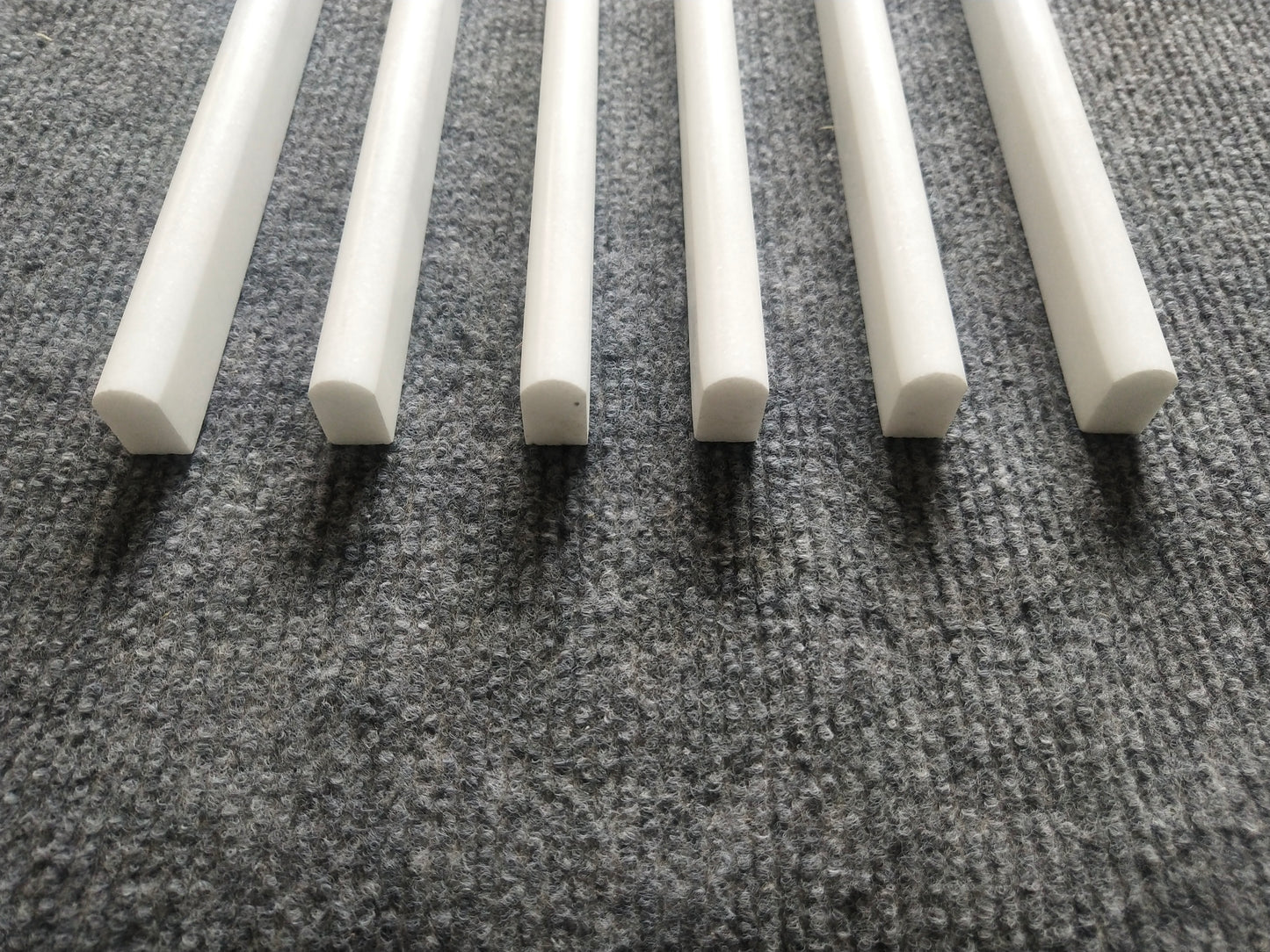 Afyon White Polished Pencil Liner Trim Tile 1/2"x12"