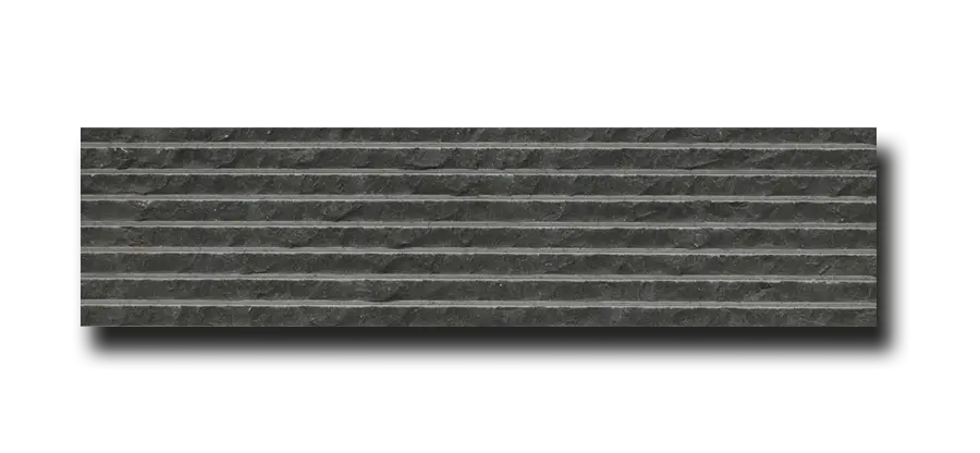 Black Basalt Basalt Tile Pinstripe 6" x 24" 3/8" Tile