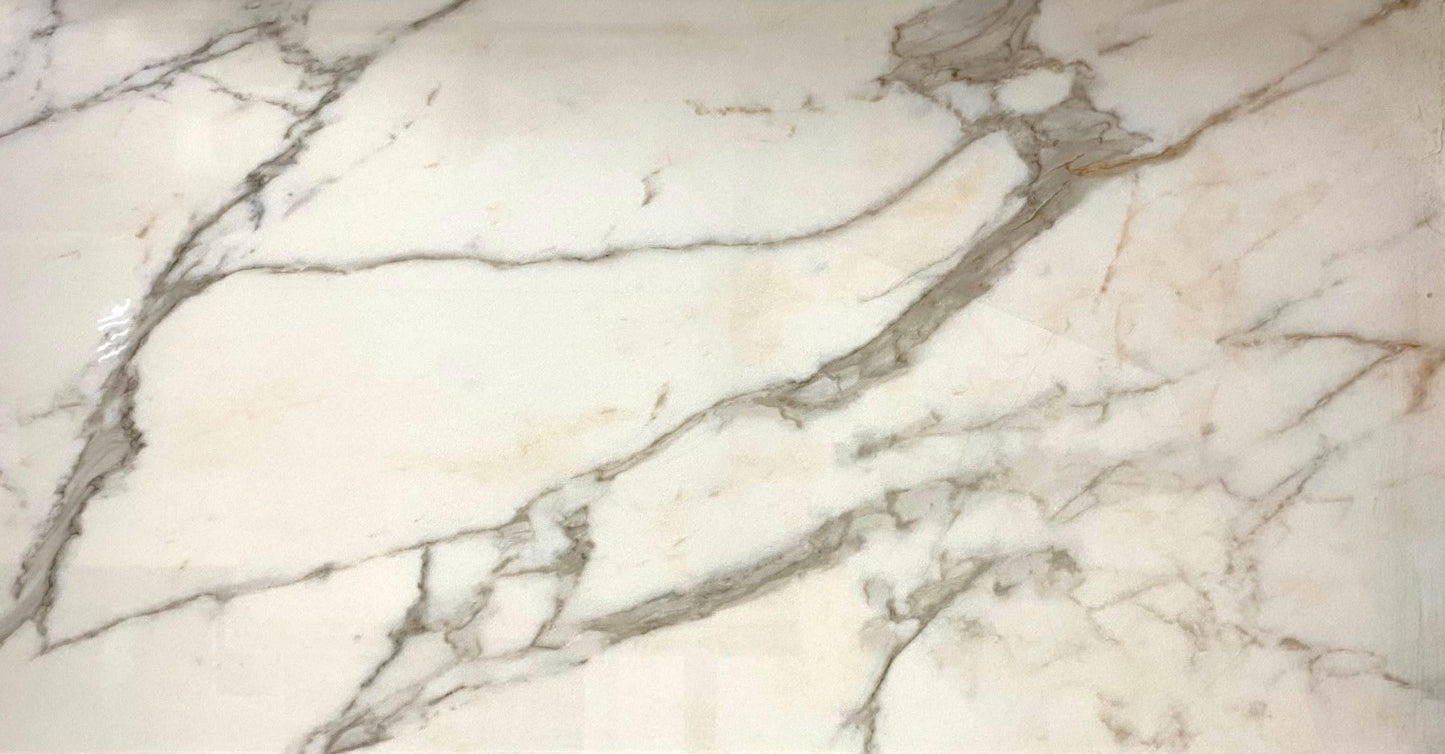 Large Format Porcelain Tile Polished 24" x 48" 1/3" CALACATA AZ GOLD