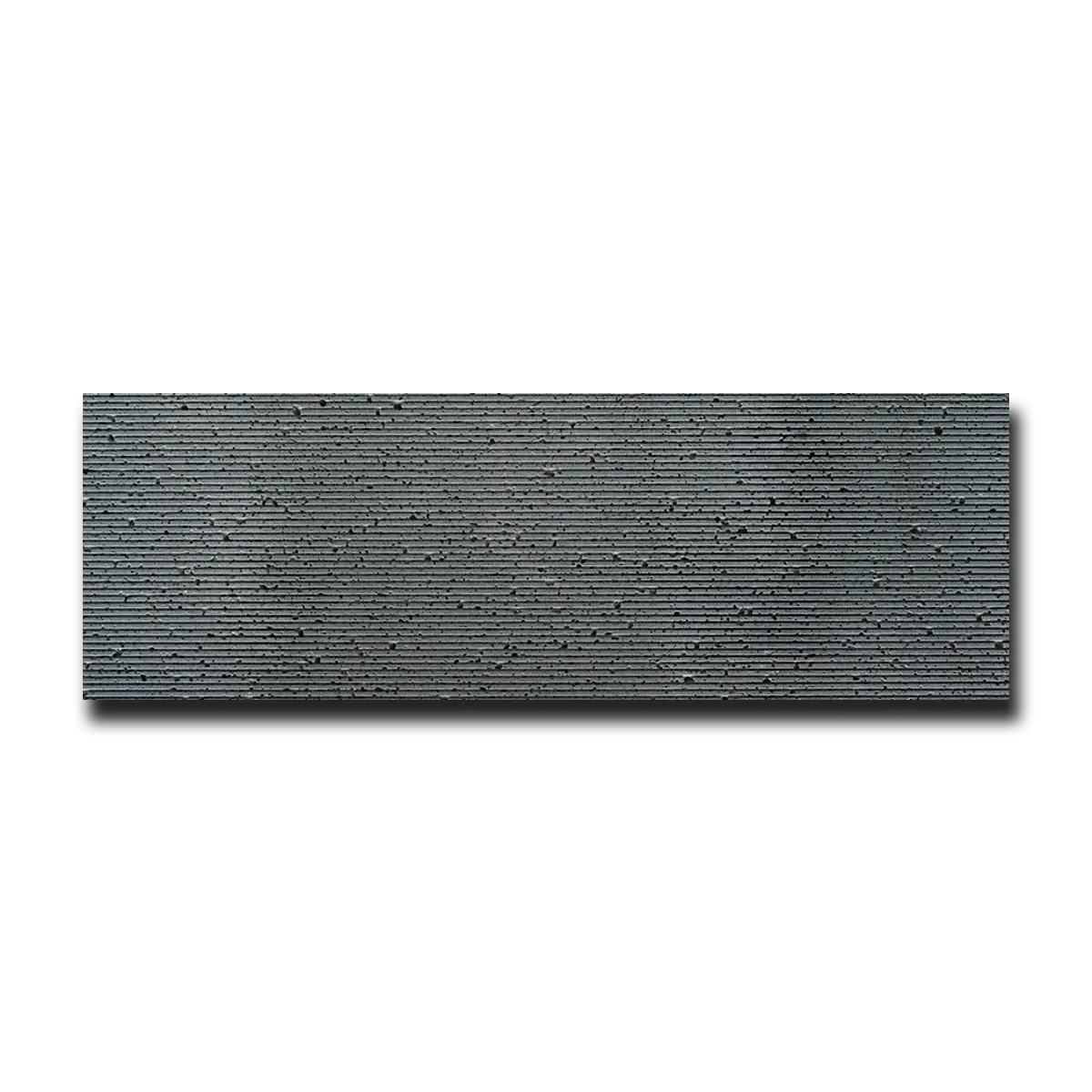 Gray Lava Lava Tile Honed & Wired 4" x 12" 1/2" Tile