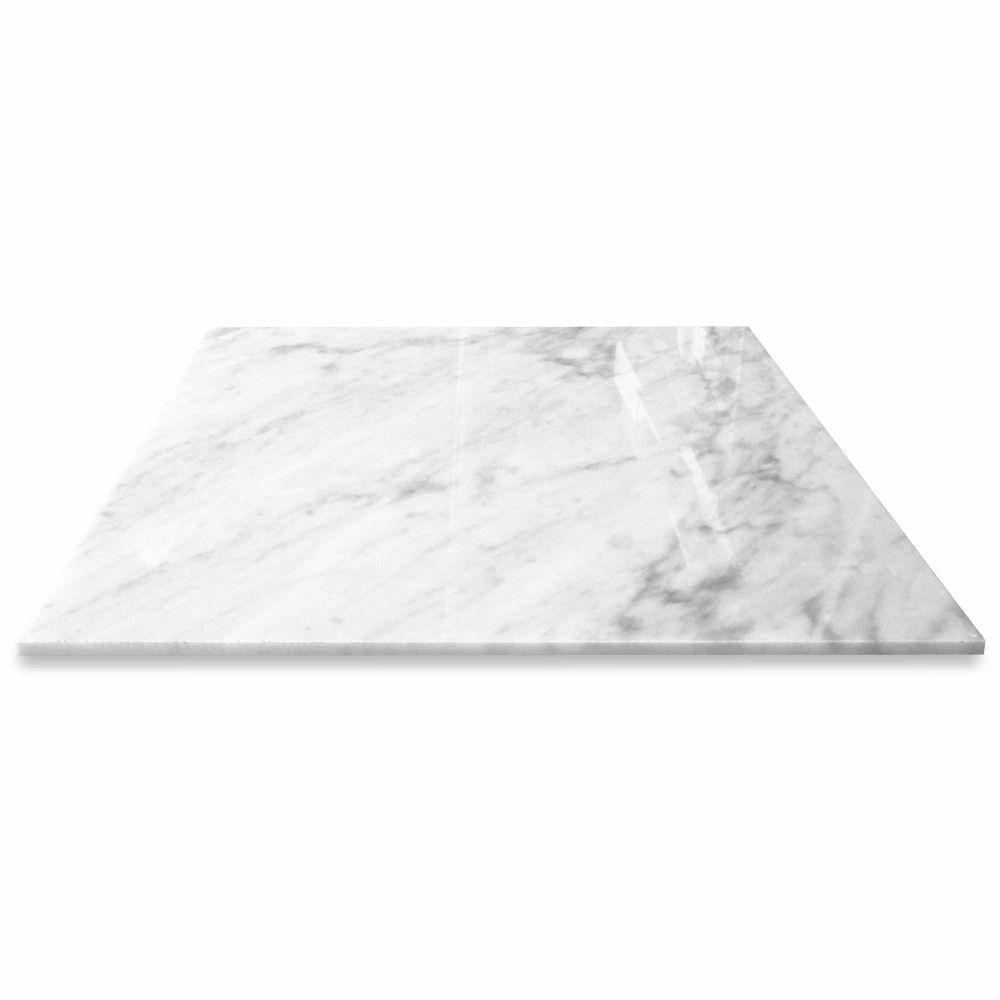 Azulejo blanco italiano Carrara para pared y suelo de 61 x 61 cm