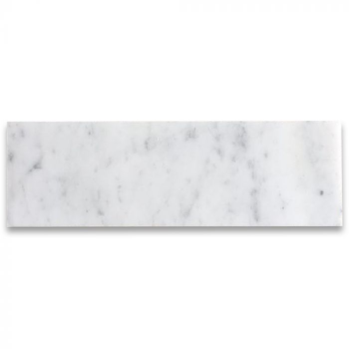 Azulejo blanco italiano Carrara para pared y suelo de 2 x 8 pulgadas