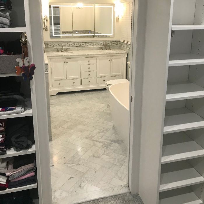 Azulejo blanco italiano Carrara para pared y suelo de 2 x 8 pulgadas