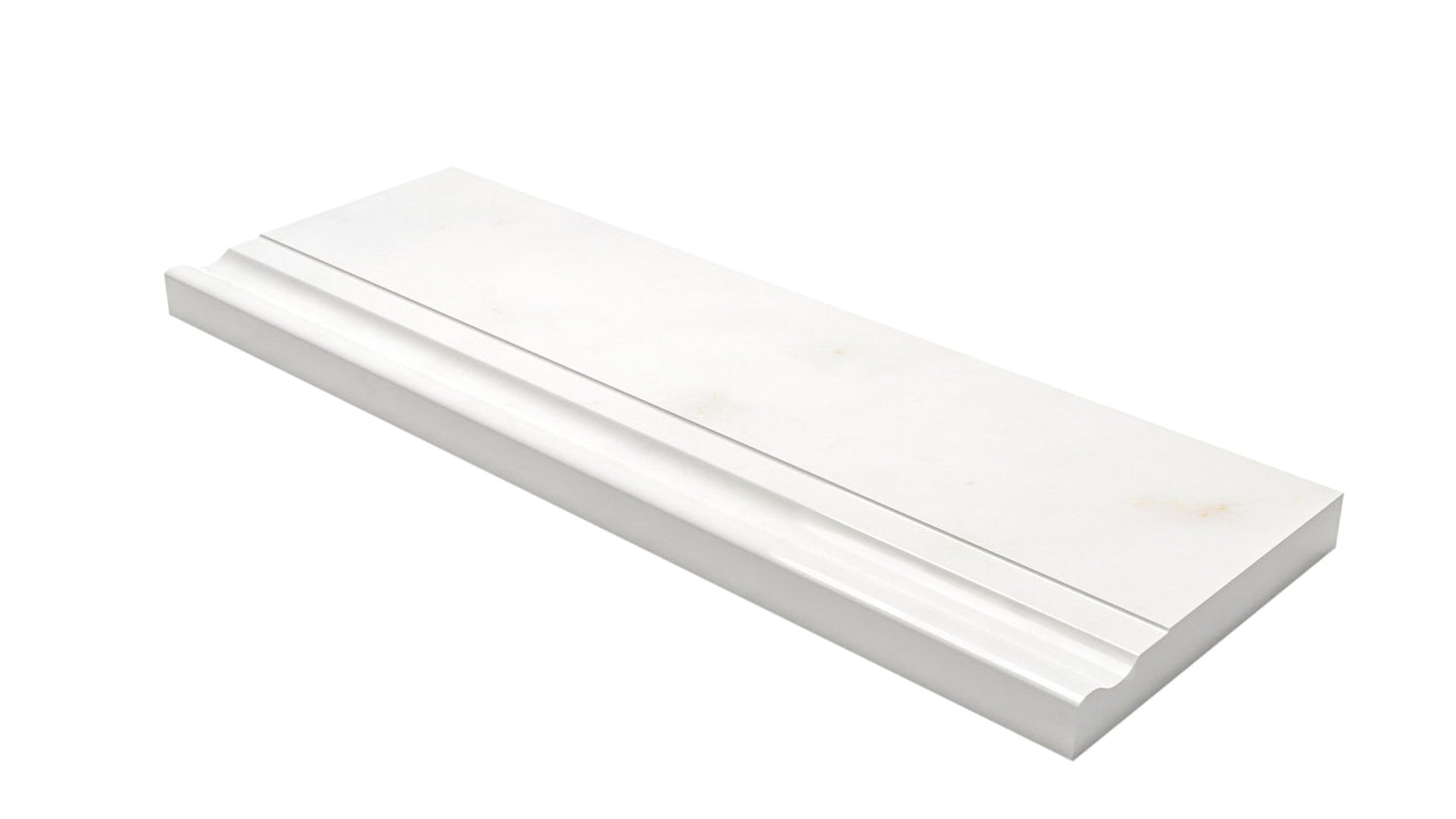 Afyon White Baseboard Wall Trim Tile  4 3/4x12"