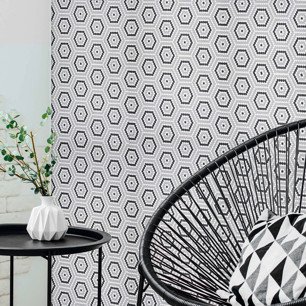 Mosaico para pared y suelo con revestimiento para salpicaduras Geometro de Belfort