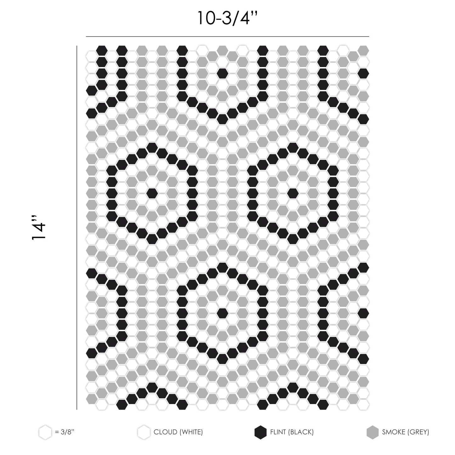 Mosaico para pared y suelo con revestimiento para salpicaduras Geometro de Belfort
