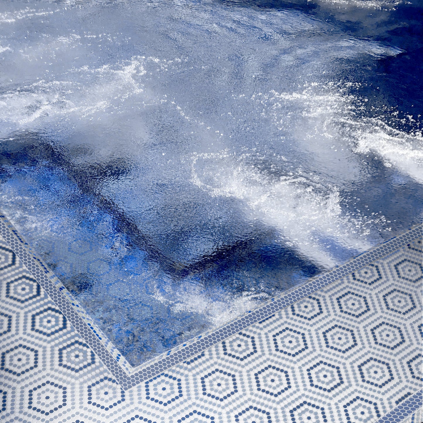 Mosaico para pared y suelo con revestimiento para salpicaduras Geometro de Belfort