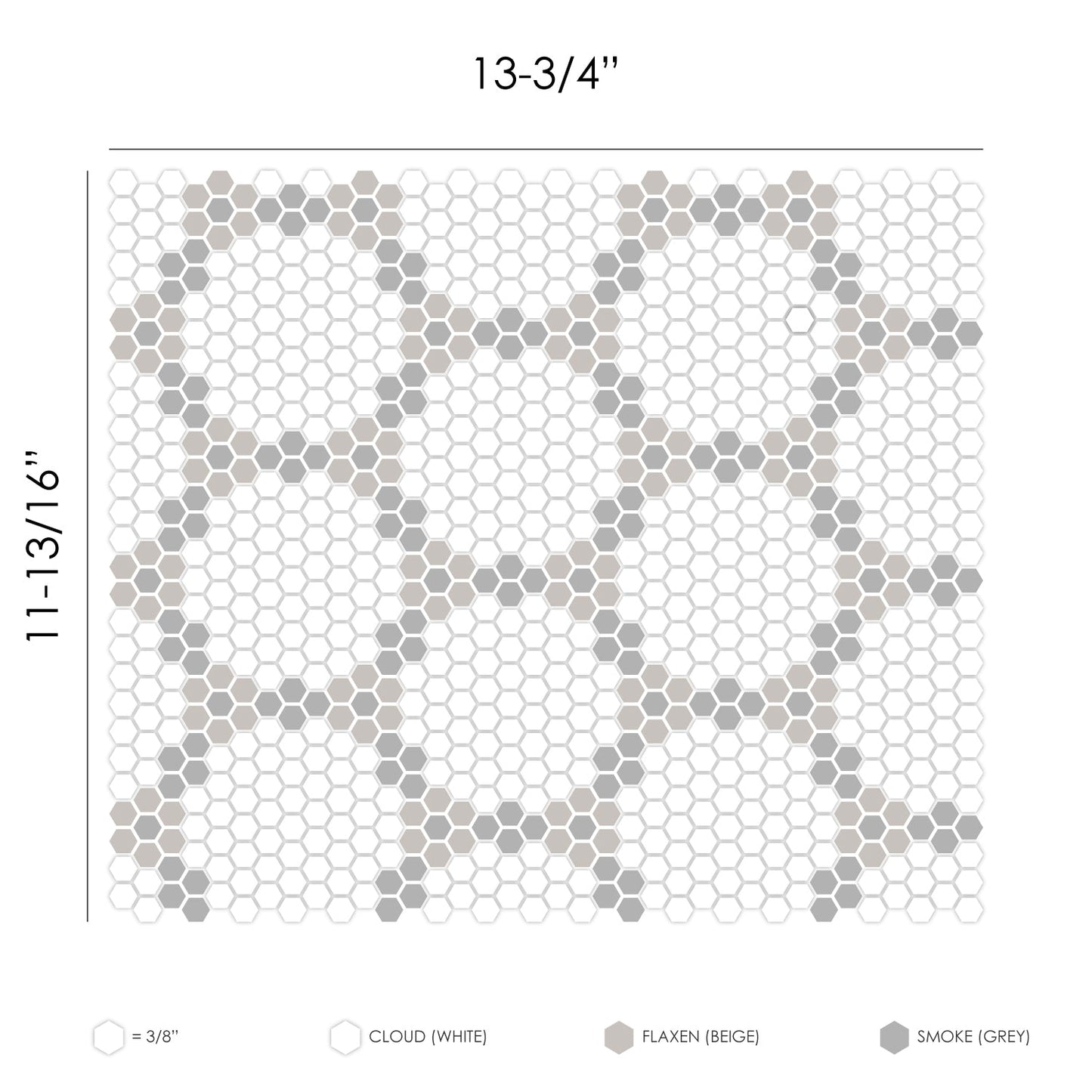 Mosaico para pared y suelo con revestimiento para salpicaduras Geometro de Bourges