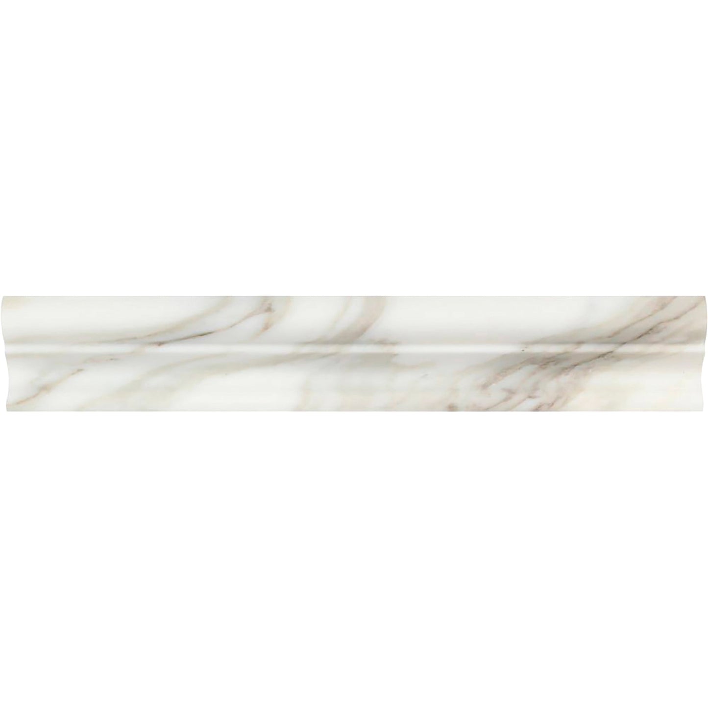 Calacatta Gold Chair Rail Trim Tile 2x12"