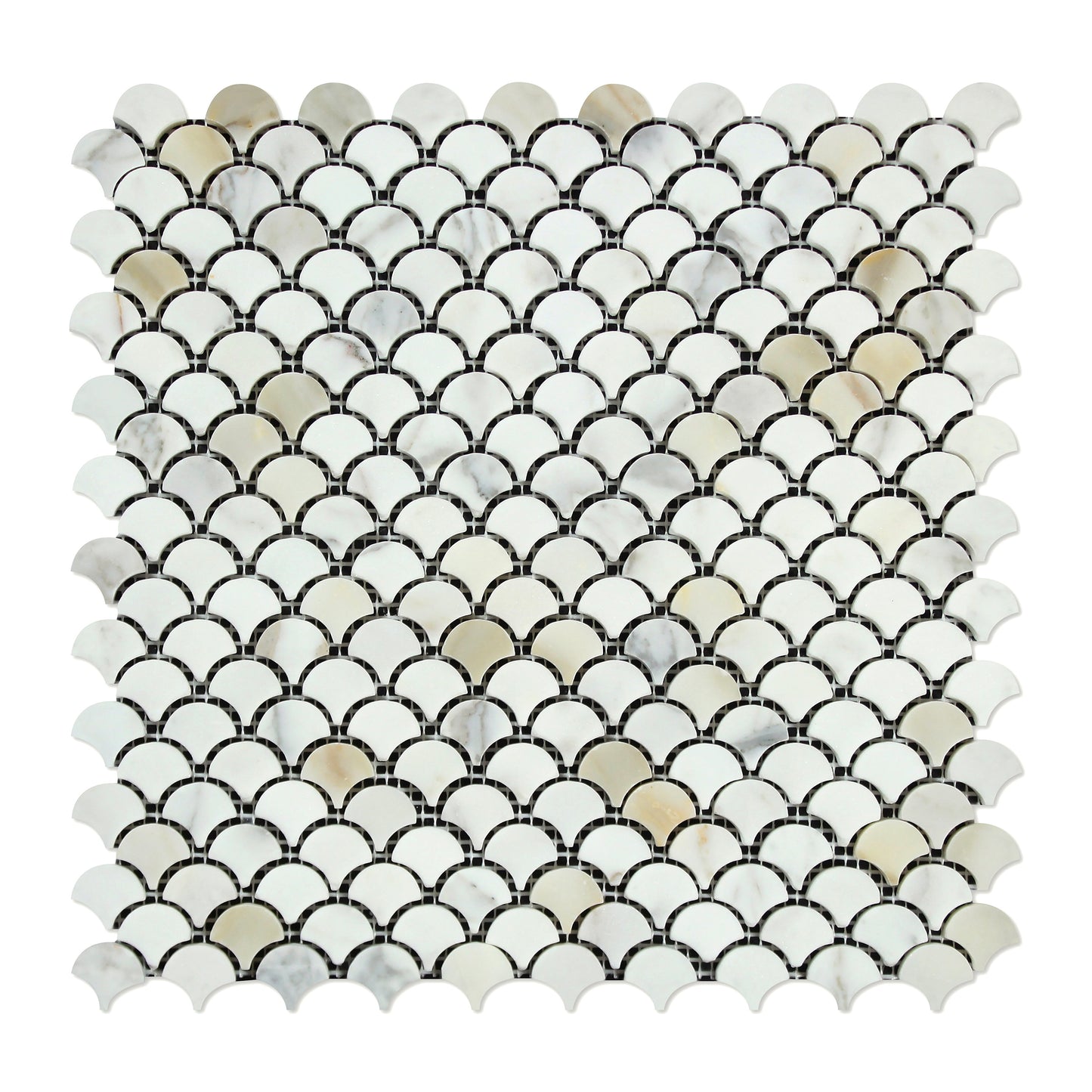 Calacatta Gold FAN (Raindrop) Mosaic Backsplash Wall Tile