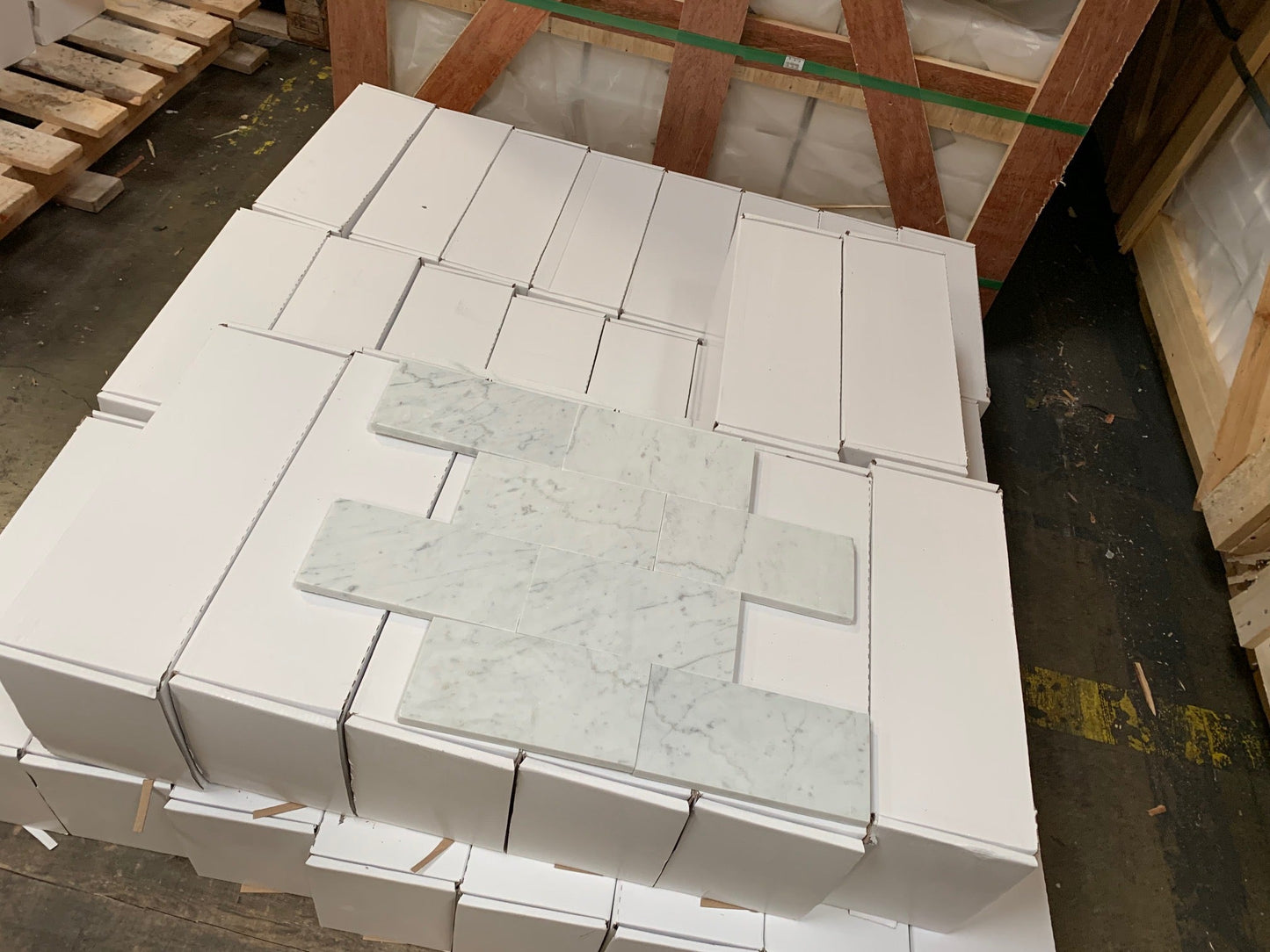 Carrara Italian White Wall and Floor Backsplash and Wall Tile 3x6"