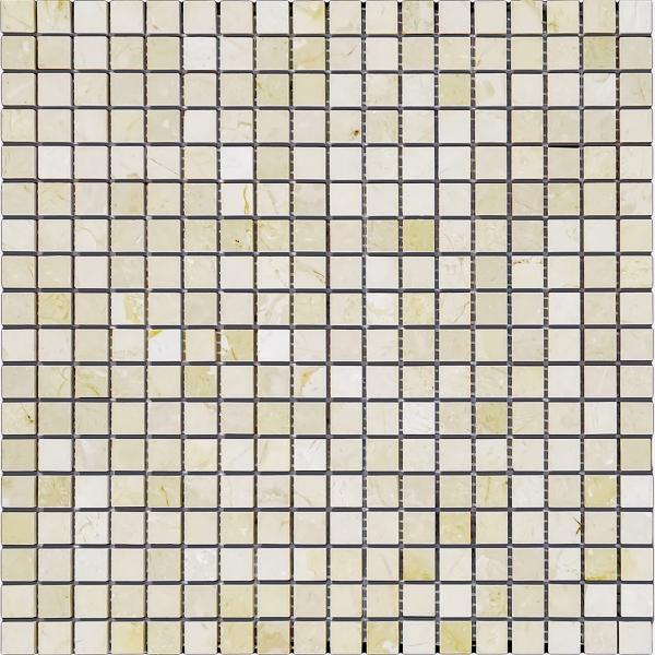 Azulejo Mosaico Cuadrado Crema Marfil 5/8x5/8"