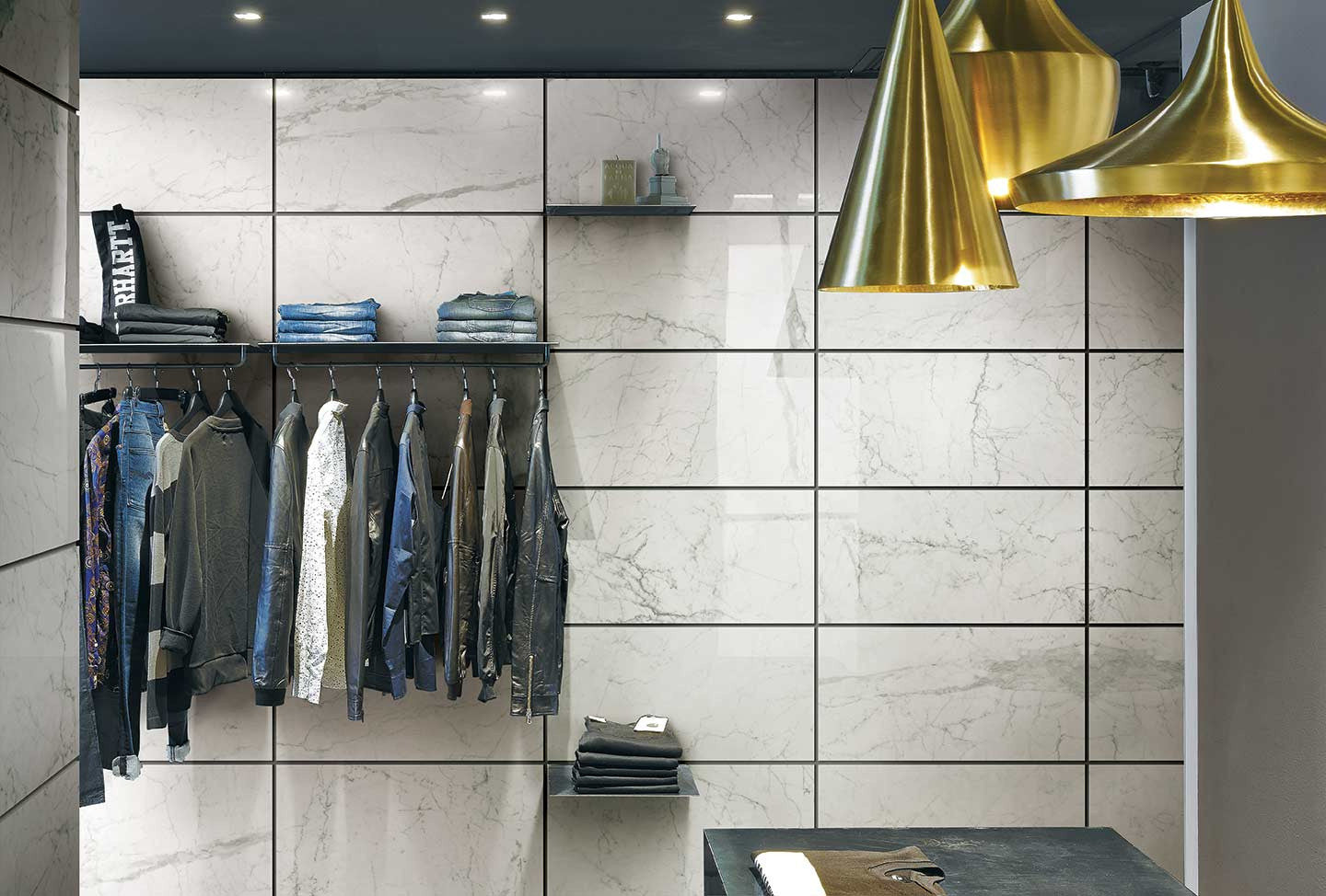 Carrara Cerim Marble Look Polished Porcelain Tile - 12" x 24"
