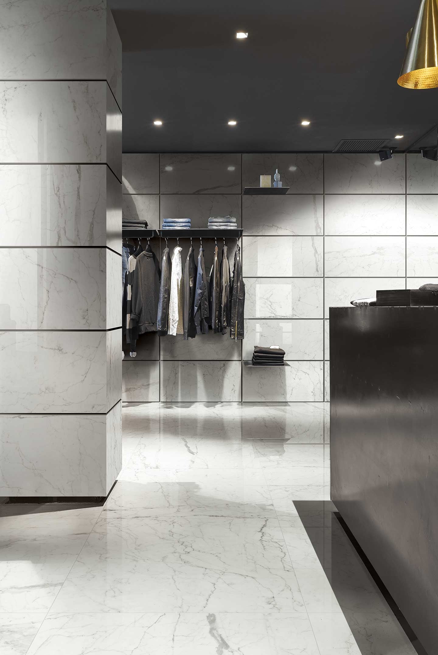 Carrara Cerim Marble Look Polished Porcelain Tile - 12" x 24"