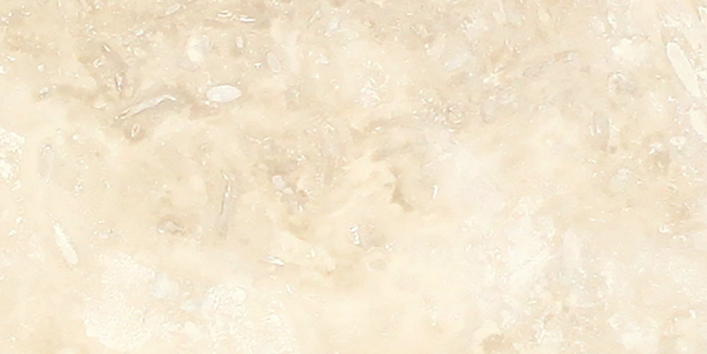 Ivory Travertine Filled & Honed Cross Cut Wall and Floor Tile 12x24"