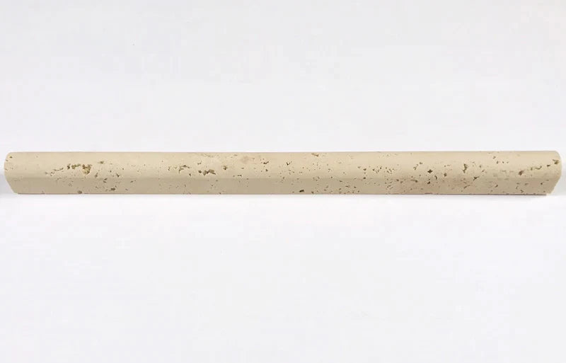 Oyster Travertine Molding 3/4" X 12" Honed Bullnose Liner