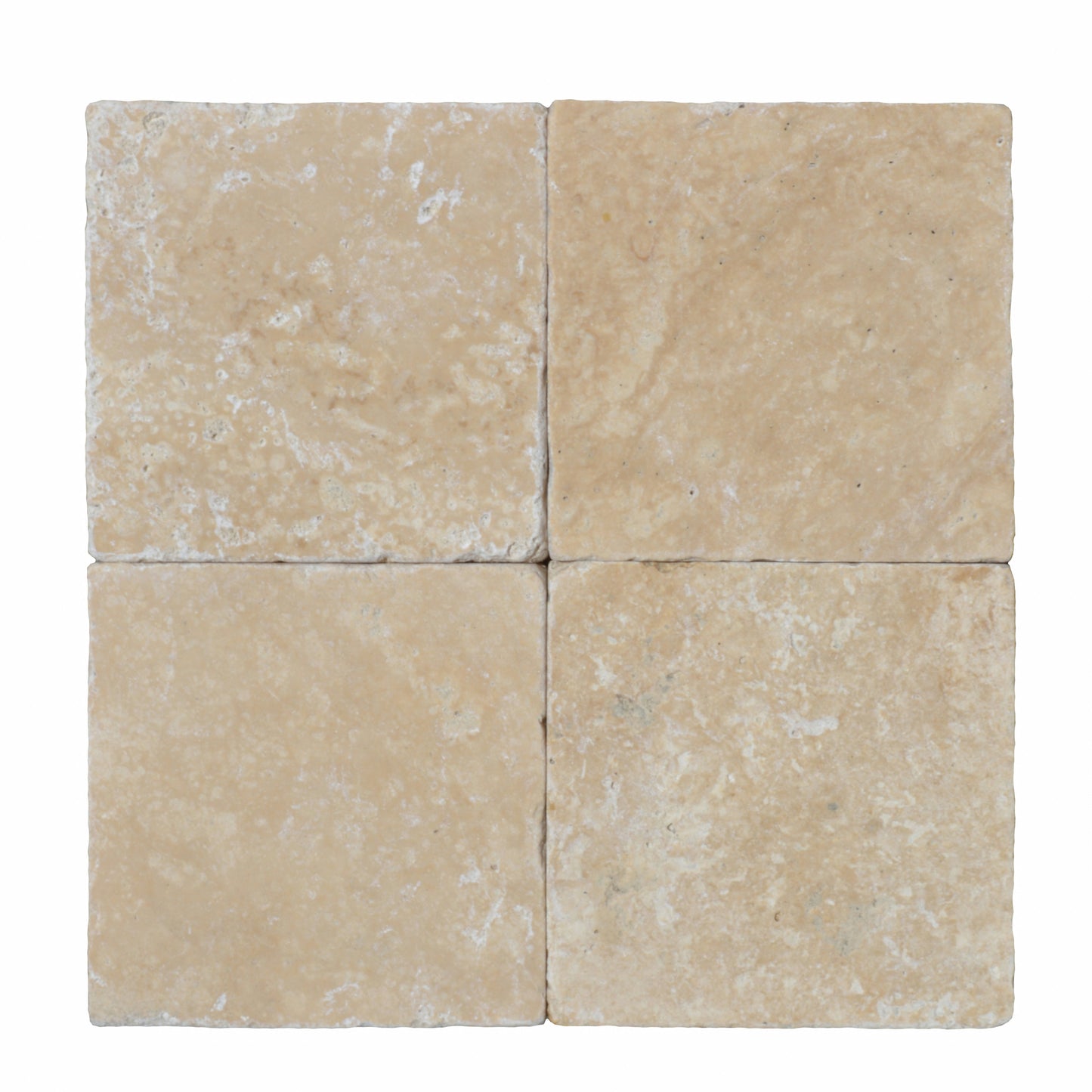 Latte Travertine Tumbled Exterior Pool Paver 6X6" 1 1/4"