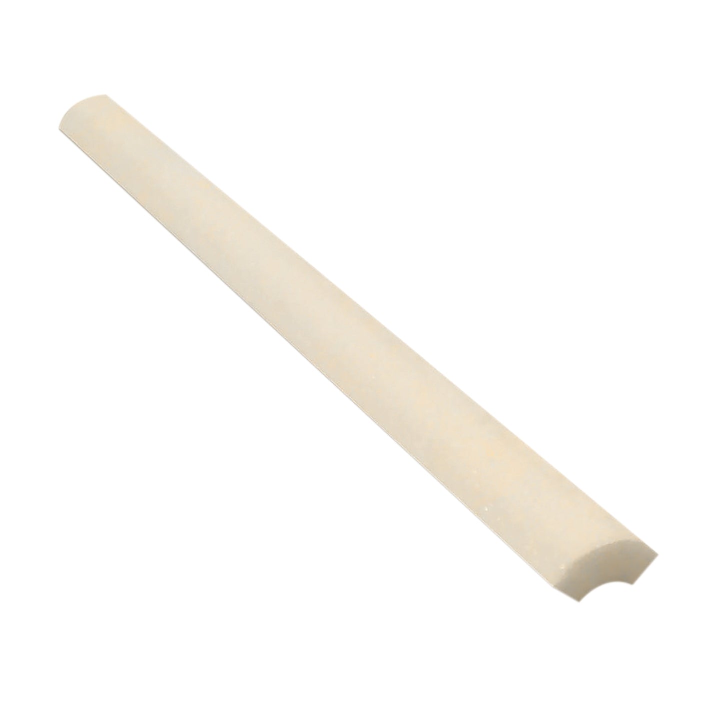 Azulejo de cuarto de círculo con borde en crema blanco noble de 1 x 12 pulgadas