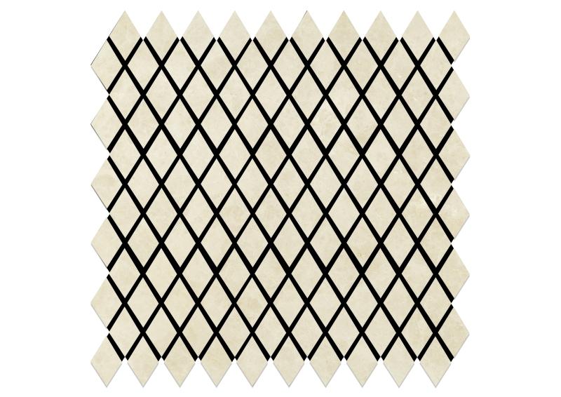 Noble White Cream Diamond Mosaic Tile