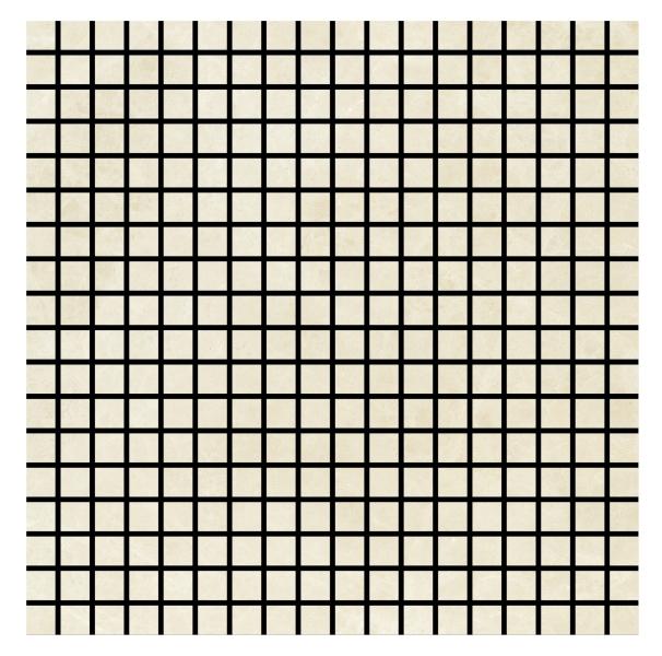 Noble White Cream Square Mosaic Tile 5/8×5/8"