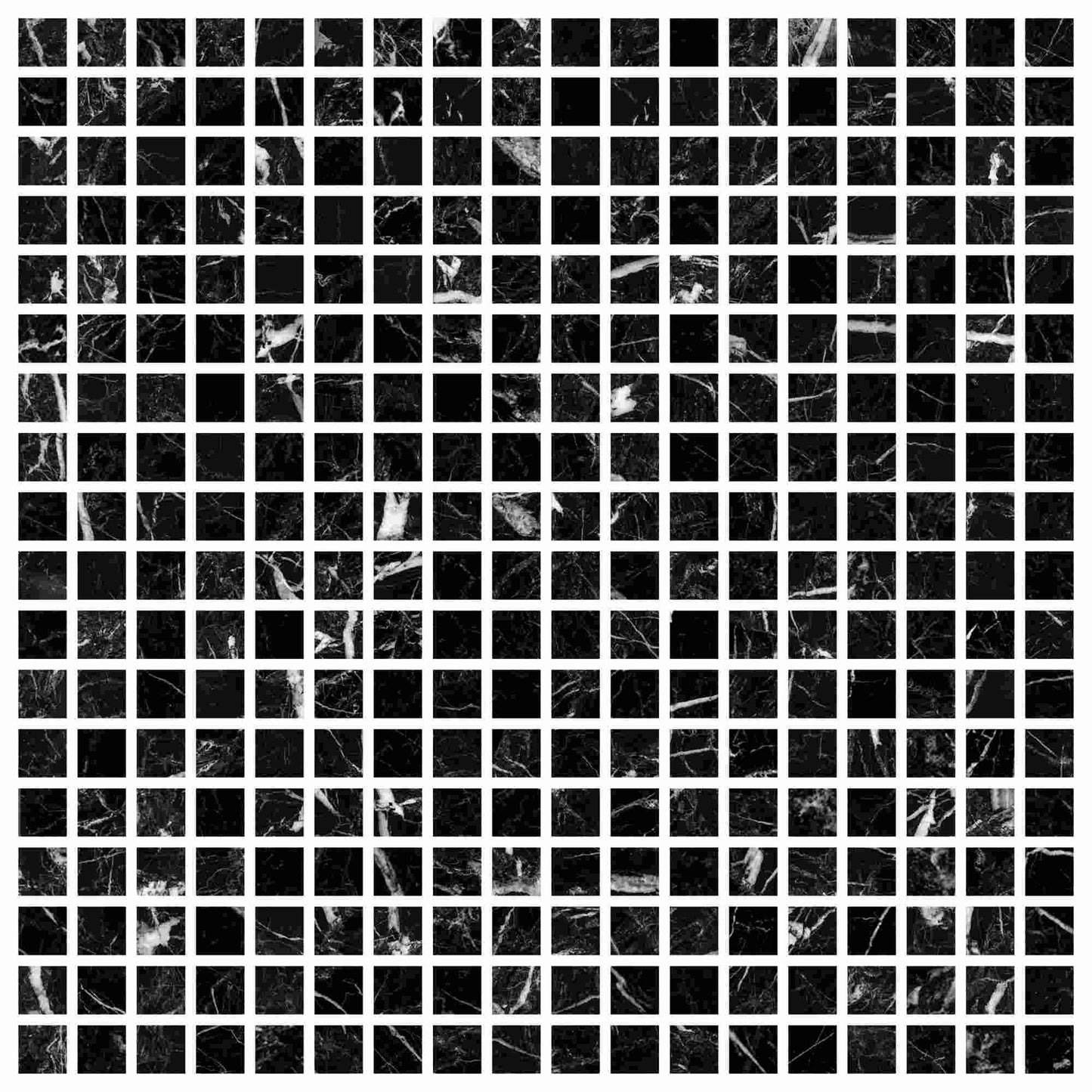 Nero Marquina Polished Square Mosaic Tile 5/8“