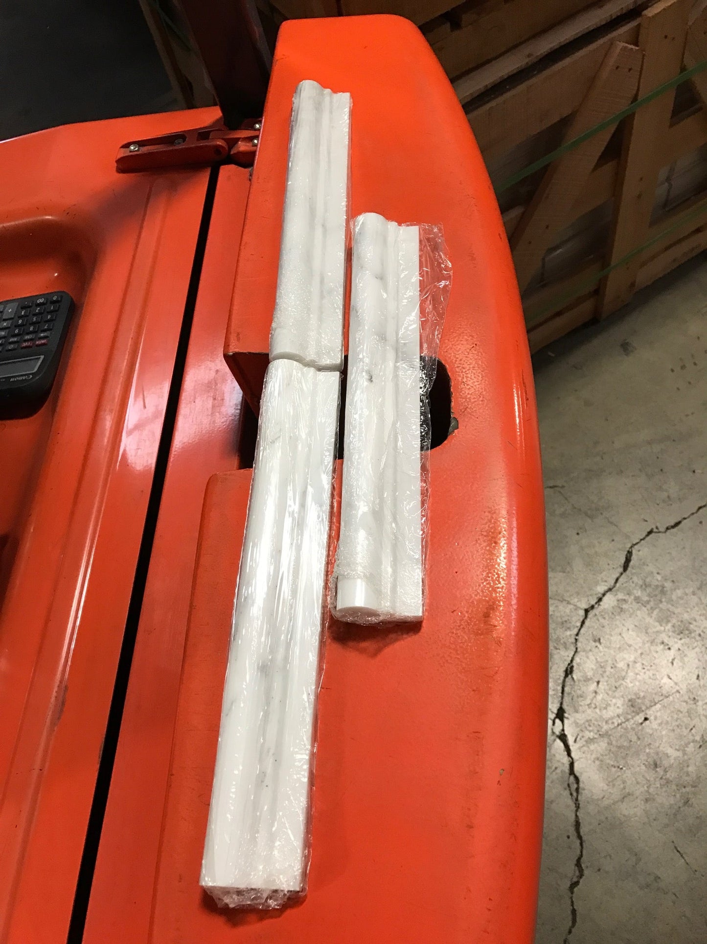 Oriental White Single Step Chair Rail Trim Tile 2x12"