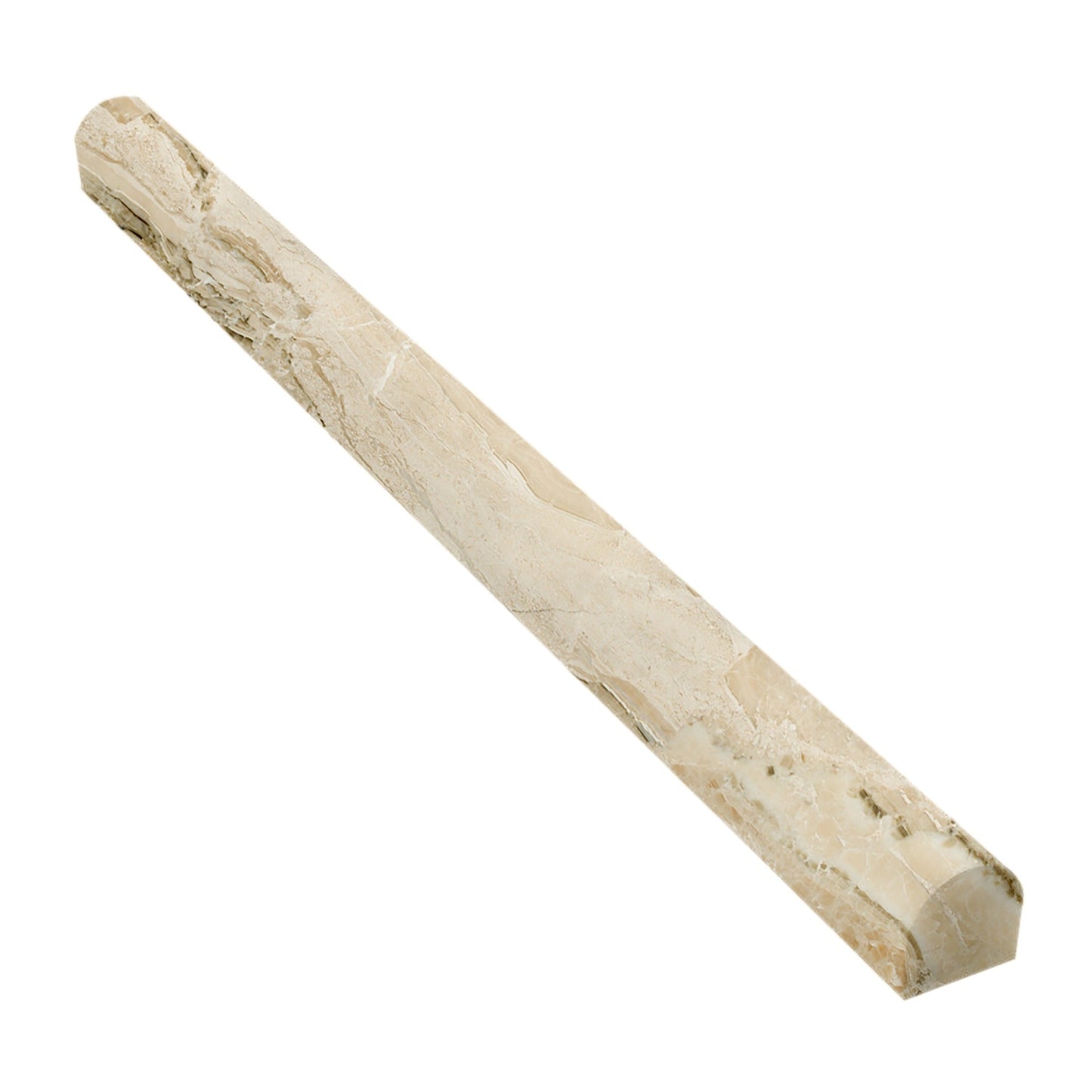 Azulejo de borde redondeado pulido beige Queen de 3/4 x 12 pulgadas