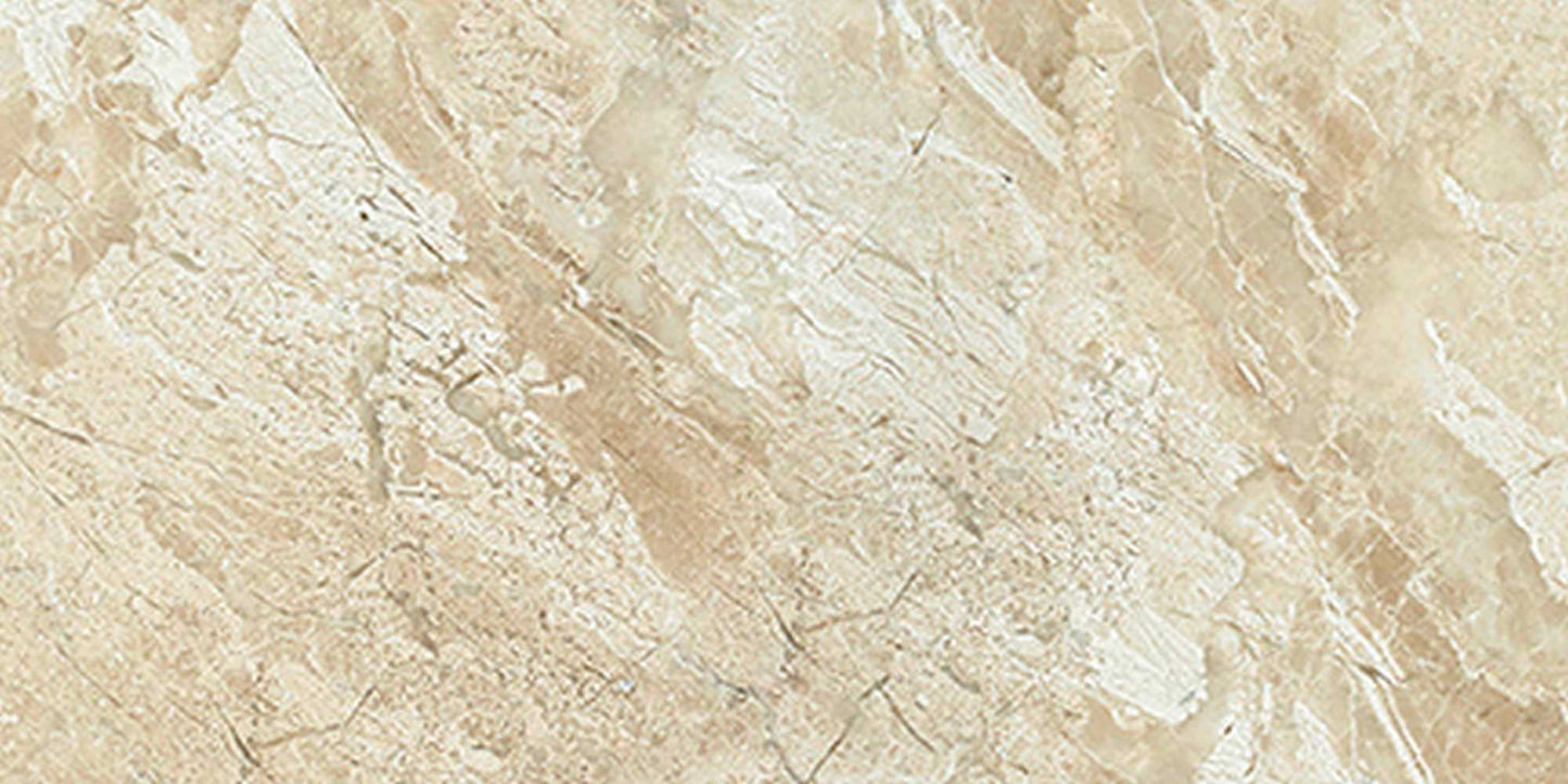 Azulejo de pared pulido beige Queen con bisel profundo de 3 x 6 pulgadas